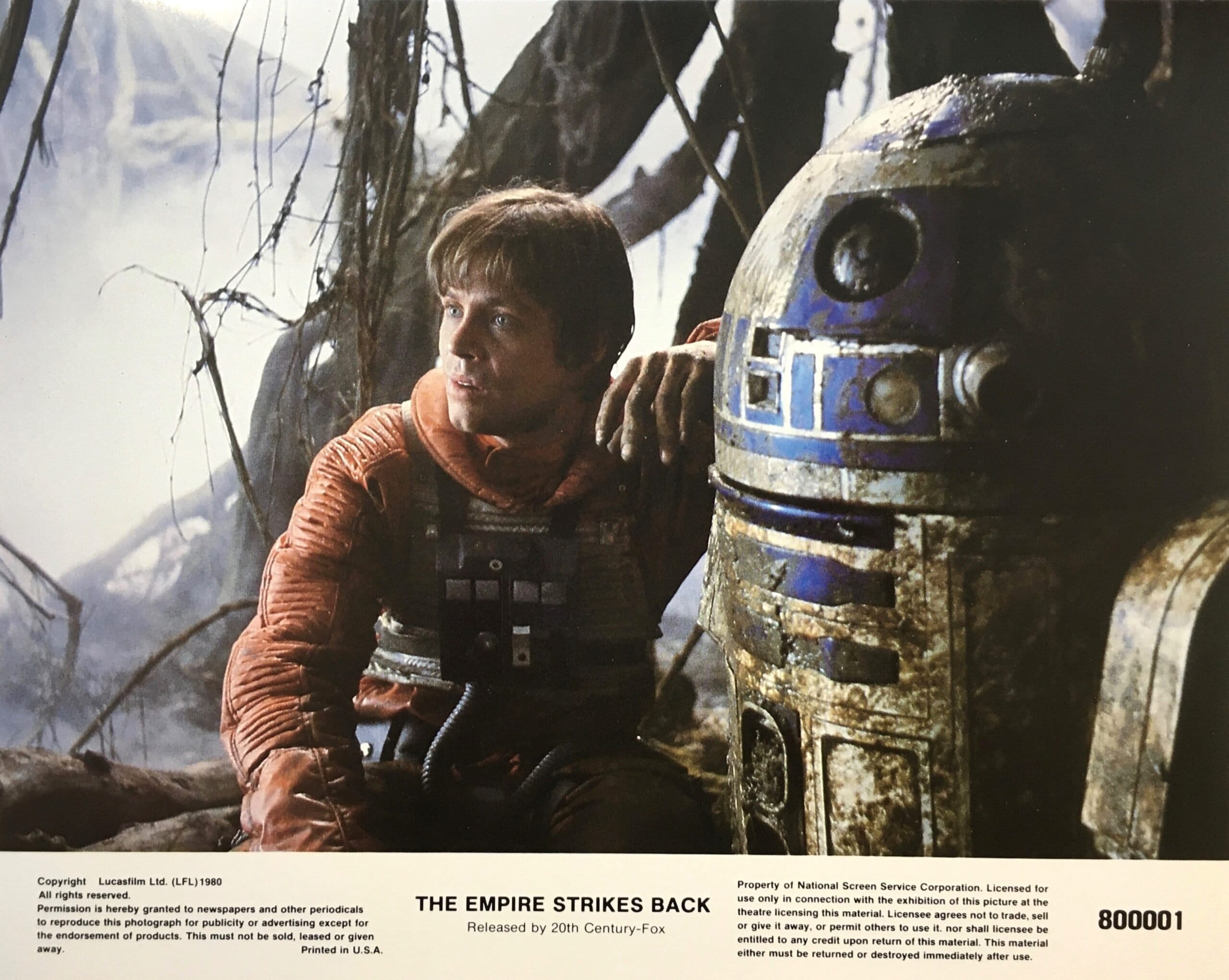 Original vintage cinema mini lobby card movie poster for Star Wars - The Empire Strikes Back