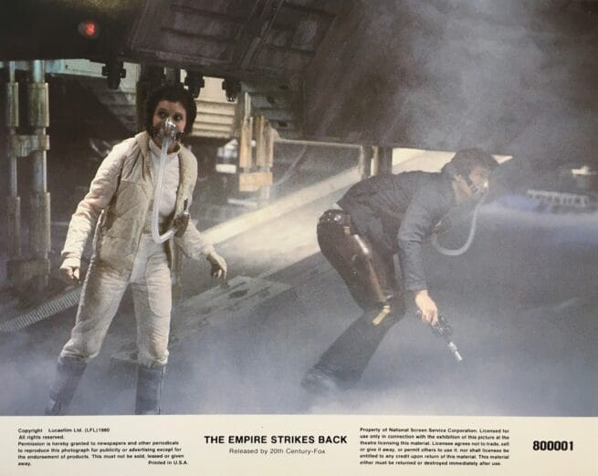 Original vintage cinema mini lobby card movie poster for Star Wars - The Empire Strikes Back