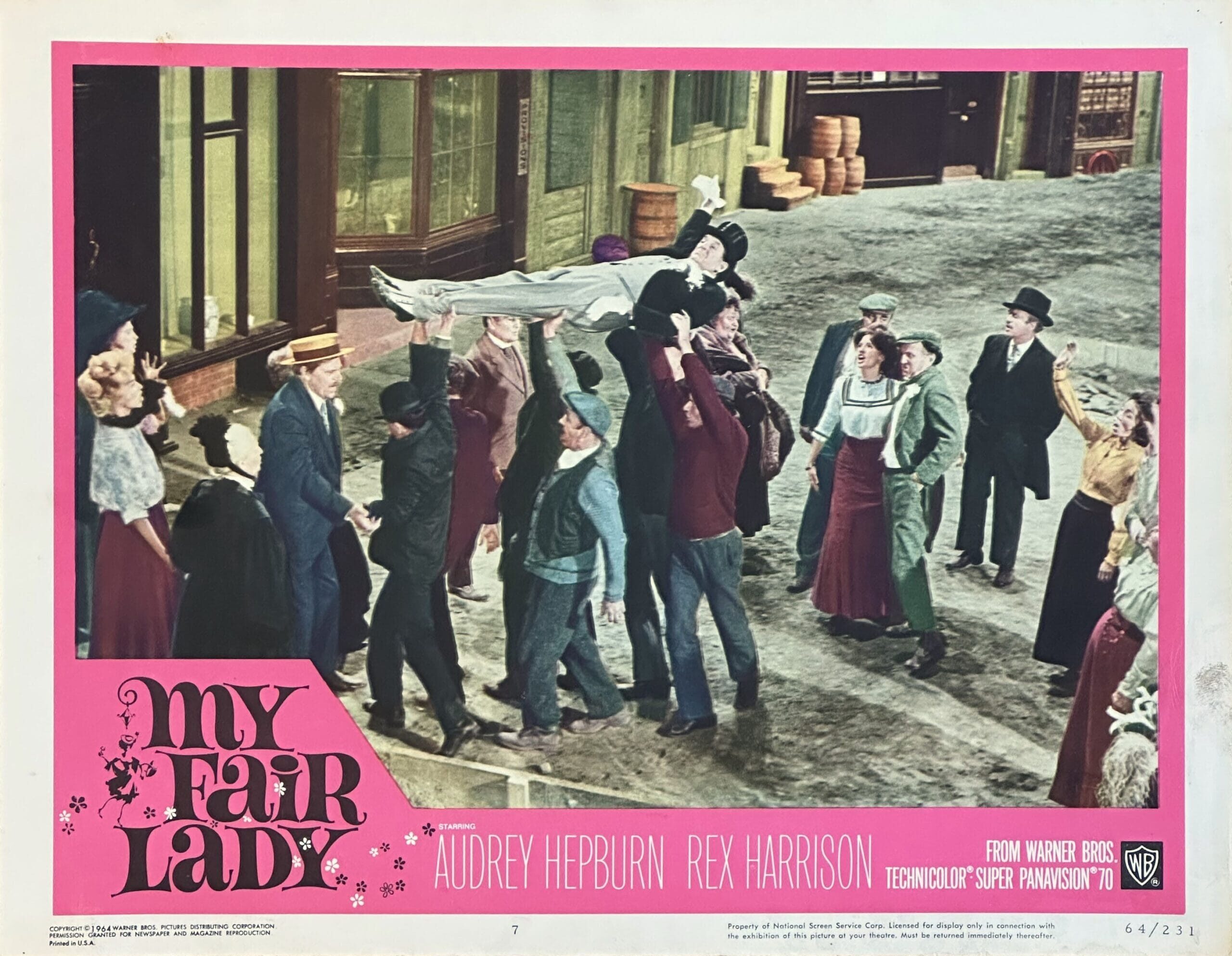 Original vintage cinema lobby card movie poster for Audrey Hepburn in My Fair Lady