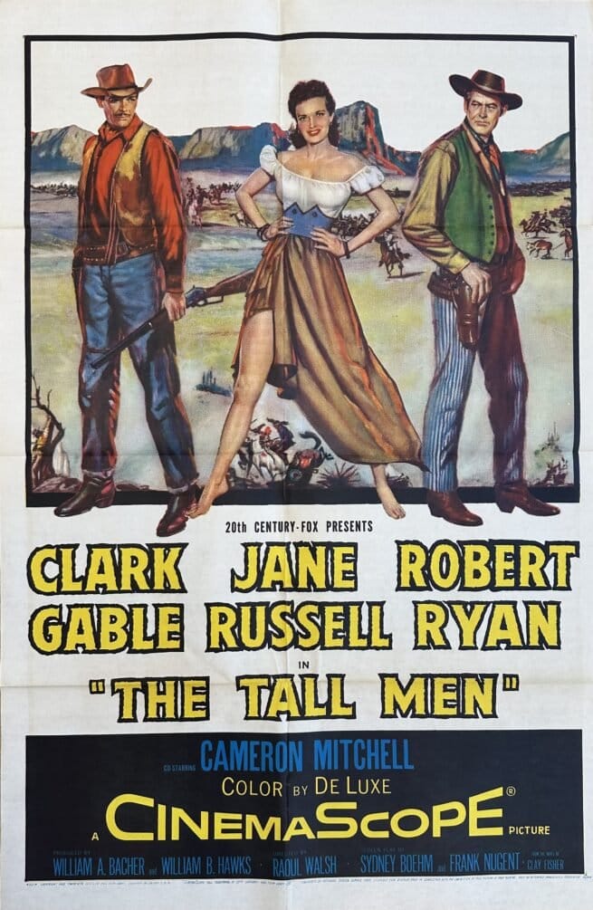 Original vintage cinema movie poster for the Raoul Walsh western, The Tall Men