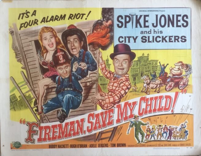 Original vintage cinema movie poster for Fireman Save My Child starring Spike Jones and his City Slickers