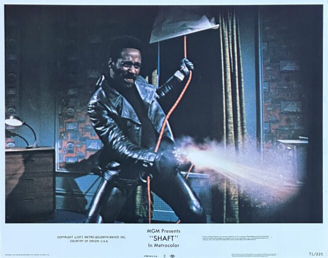 Original vintage cinema lobby card movie poster for Shaft