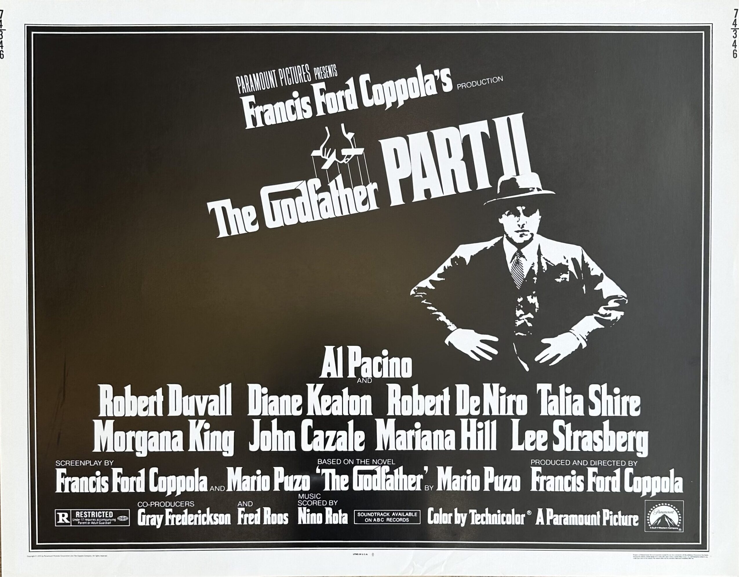 Original vintage cinema movie poster for The Godfather Part II