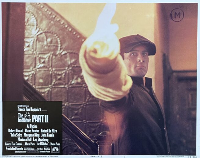 Original vintage US cinema lobby card movie poster for The Godfather Part II