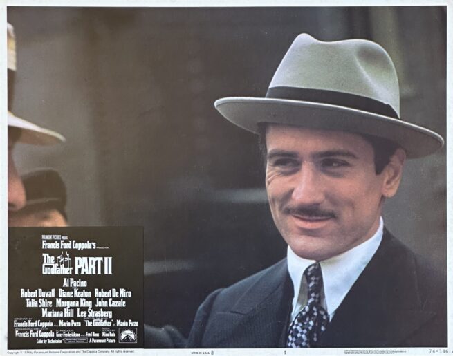 Original vintage US cinema lobby card movie poster for The Godfather Part II