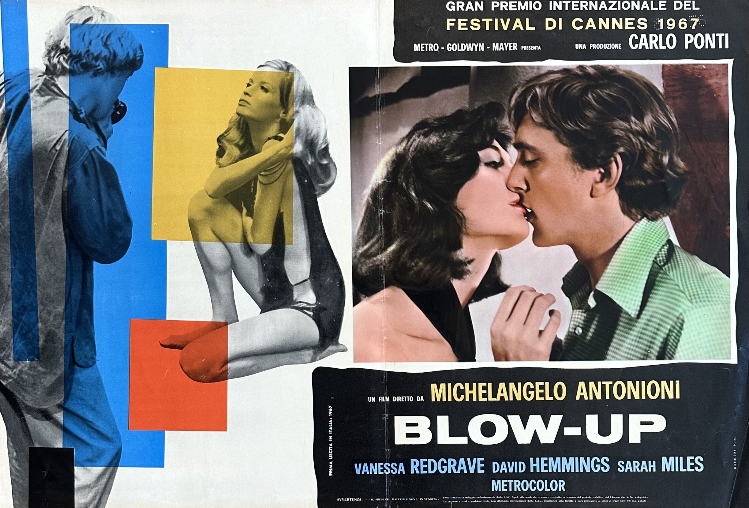 Original vintage cinema movie poster for Antonioni's Blow-Up