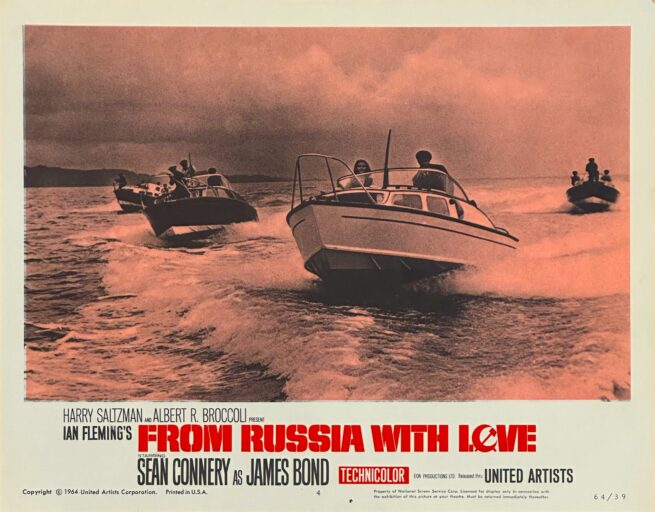 Original vintage cinema lobby card movie poster for James Bond 007 in From Russia With Love