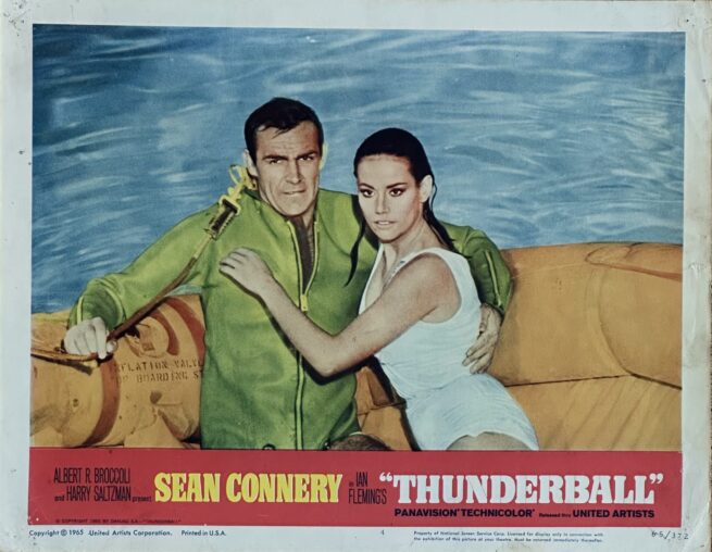 Original vintage cinema lobby card movie poster for James Bond 007 in Thunderball