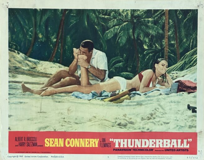 Original vintage cinema lobby card movie poster for James Bond 007 in Thunderball