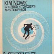 Original vintage movie trade ad for Vertigo with Saul Bass artwork
