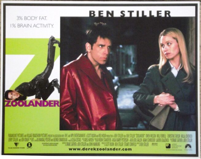 Original vintage cinema lobby card movie poster for the comedy, Zoolander