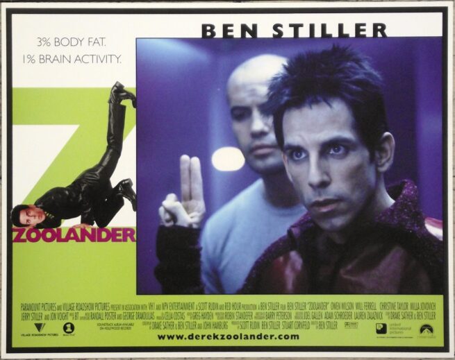 Original vintage cinema lobby card movie poster for the comedy, Zoolander