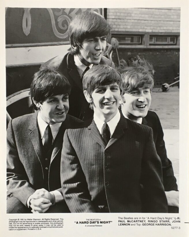Vintage original US publicity still for The Beatles film A Hard Day's NIght.