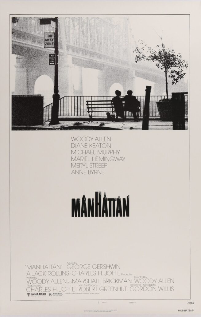 Original vintage movie poster for Woody Allen's Manhattan
