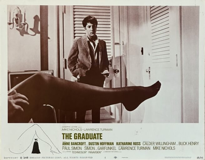 Original vintage cinema lobby card movie poster for The Graduate