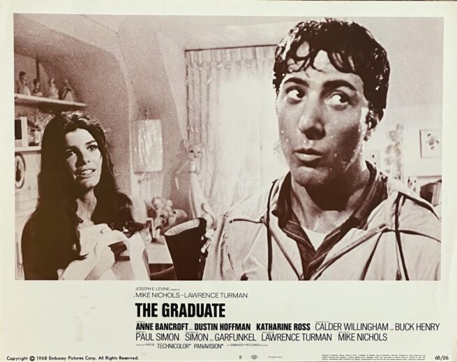 Original vintage cinema lobby card movie poster for The Graduate