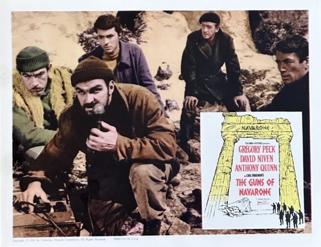 Original vintage lobby card movie poster for The Guns of Navarone
