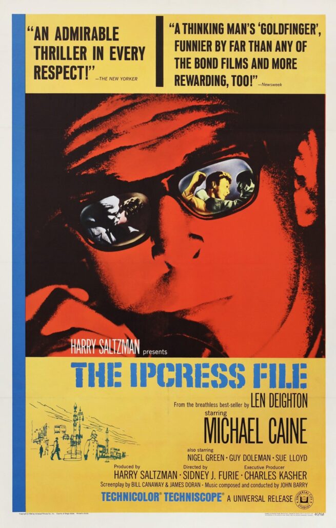 Original vintage cinema movie poster for Michael Caine in The Ipcress File