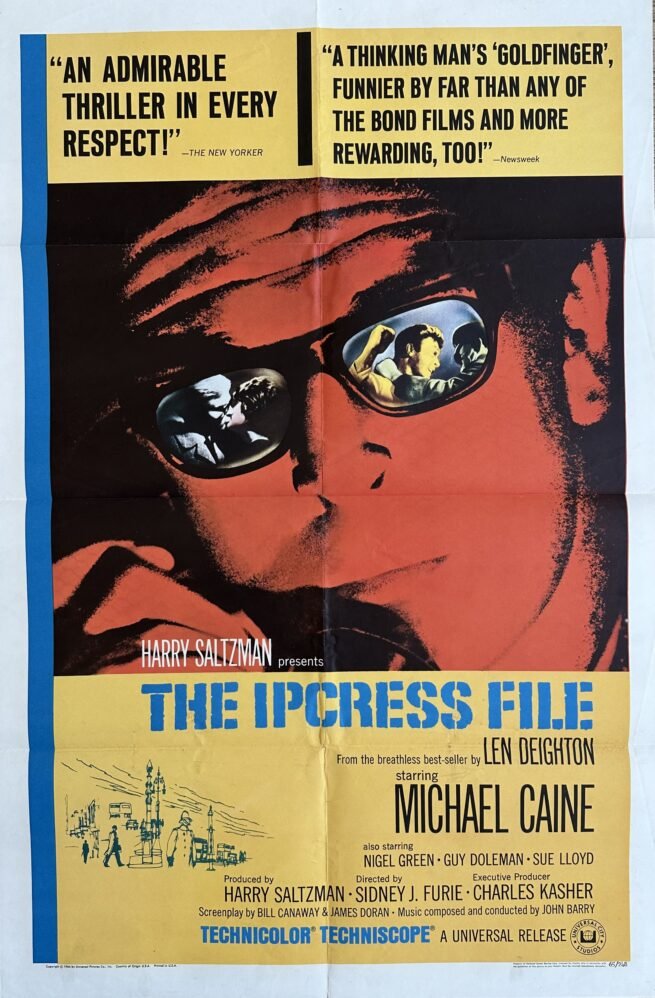 Original vintage cinema movie poster for Michael Caine in The Ipcress File
