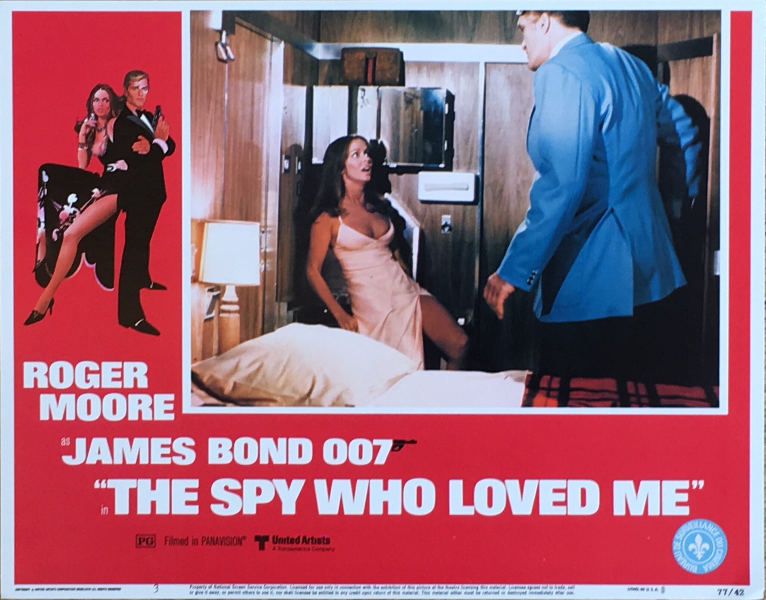 Original cinema lobby card movie poster for James Bond 007 in the Spy Who Loved Me
