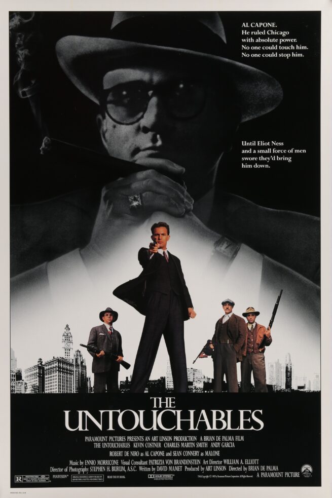 Original vintage cinema movie poster for De Niro in The Untouchables