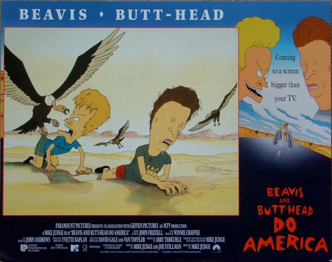 Original cinema lobby card movie poster for Beavis and Butt-Head Do America