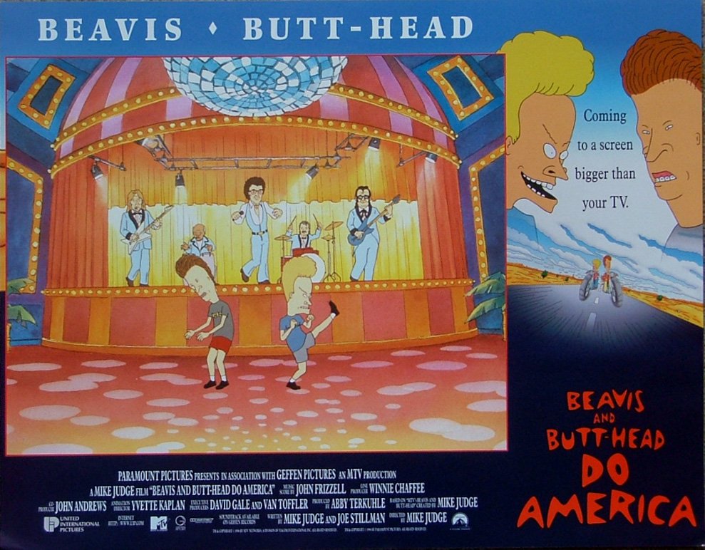Original cinema lobby card movie poster for Beavis and Butt-Head Do America