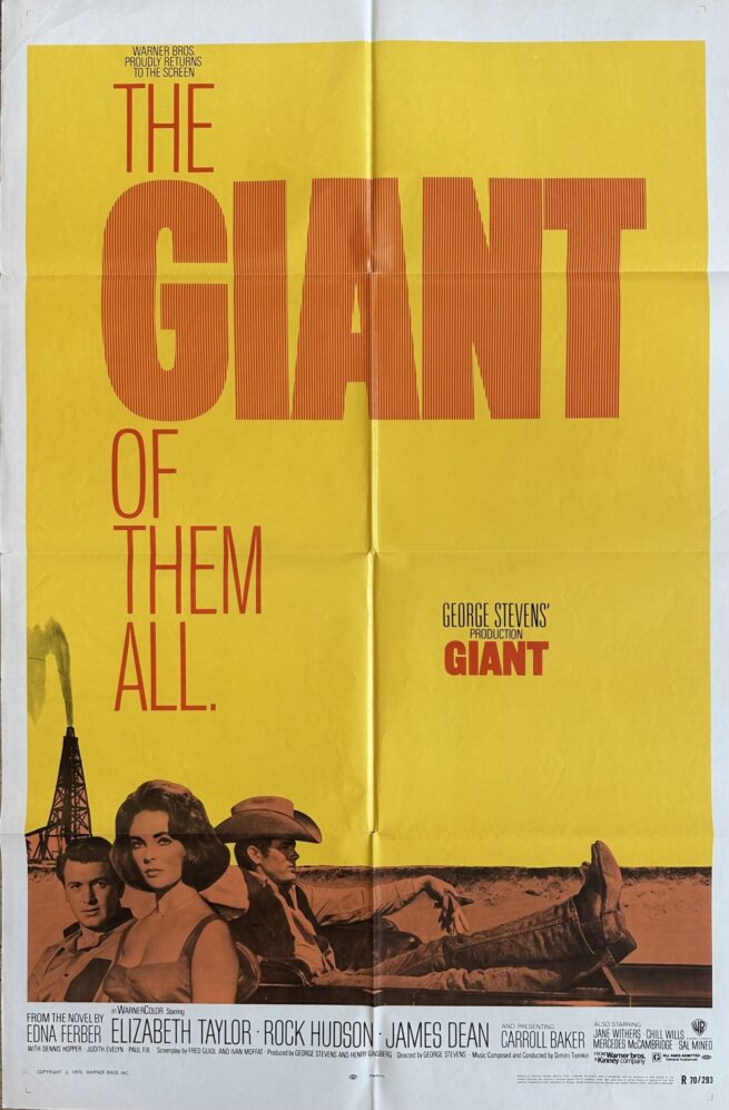 original cinema movie poster for Giant starring James Dean