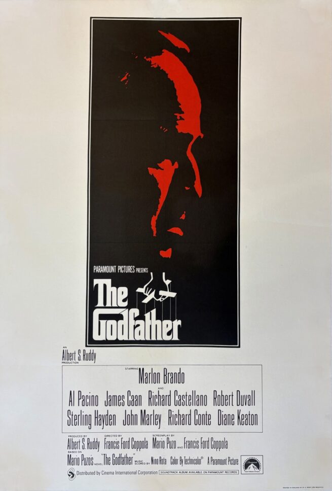 Original vintage cinema movie poster for The Godfather