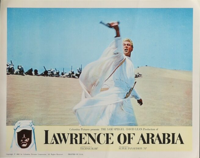 Original vintage cinema lobby card movie poster for Lawrence of Arabia