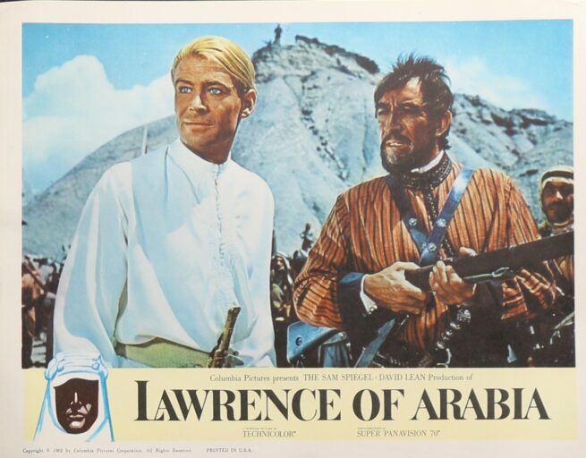 Original vintage cinema lobby card movie poster for Lawrence of Arabia