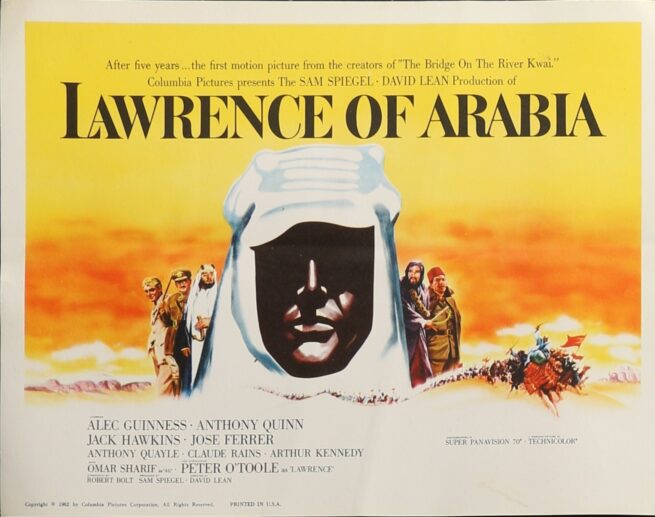 Original vintage cinema lobby card movie poster for Lawrence of Arabia
