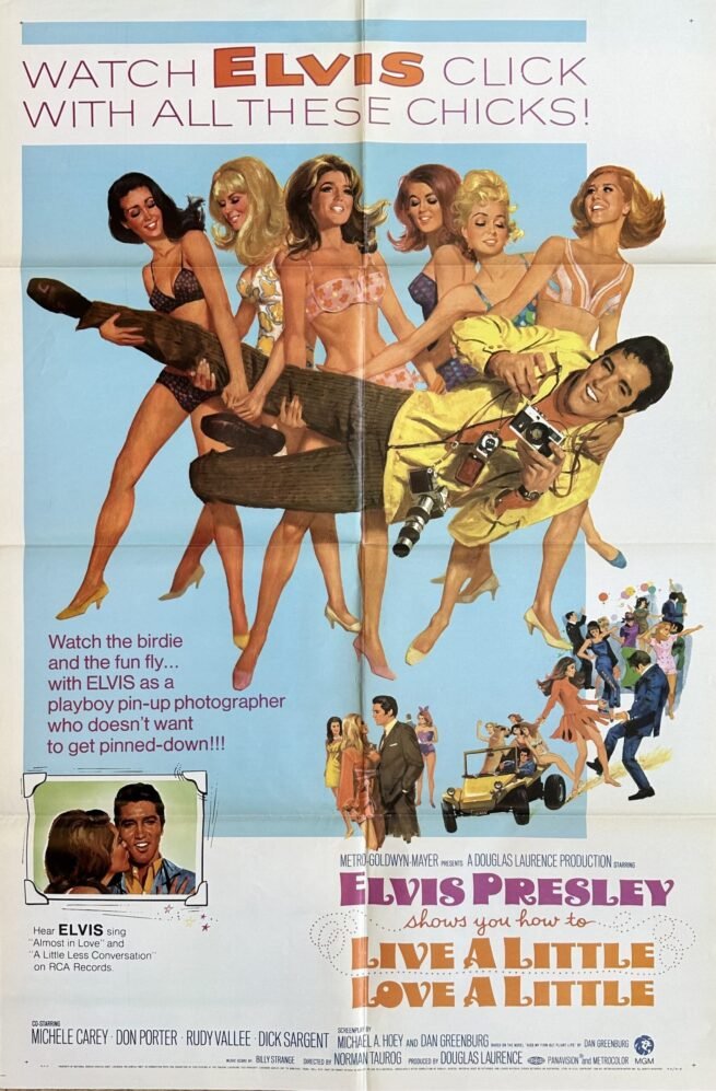 Original vintage cinema movie poster for Elvis Presley in Live a Little, Love a Little