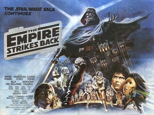 Original vintage cinema movie poster for Star Wars - The Empire Strikes Back
