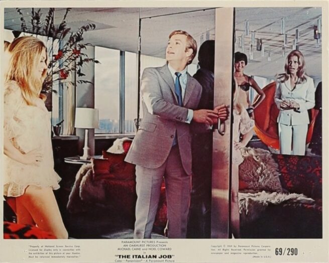 Original vintage US movie Mini Lobby Card for the Michael Caine classic, The Italian Job
