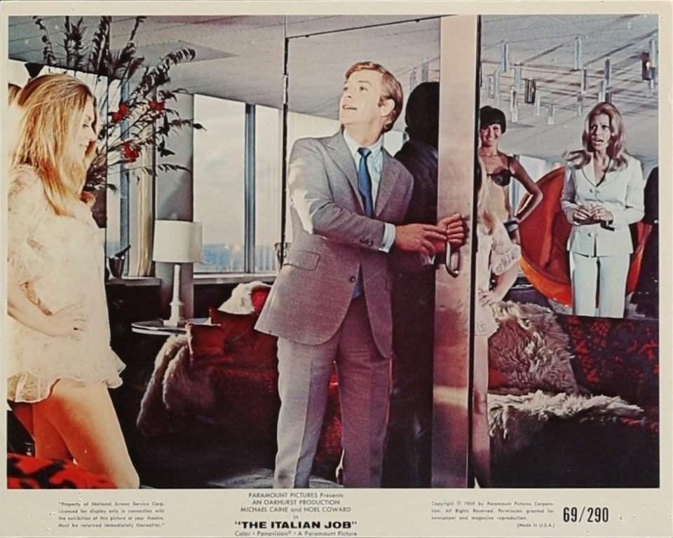 Original vintage US movie Mini Lobby Card for the Michael Caine classic, The Italian Job