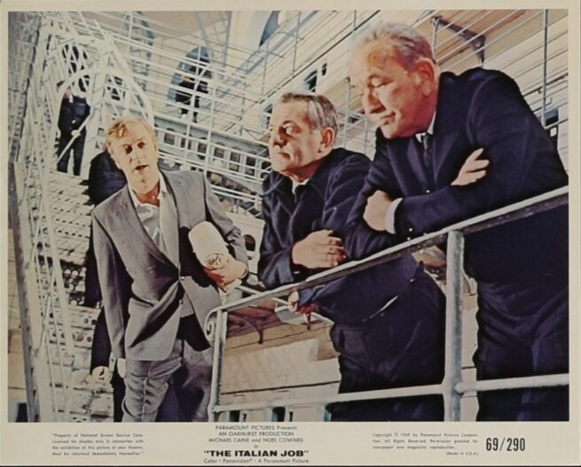 Original vintage US movie Mini Lobby Card for the Michael Caine classic, The Italian Job