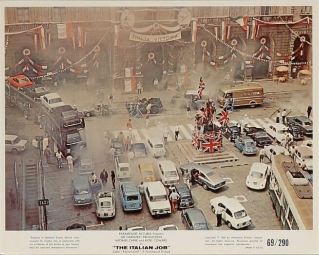 Original vintage US movie Mini Lobby Card for the Michael Caine classic, The Italian Job