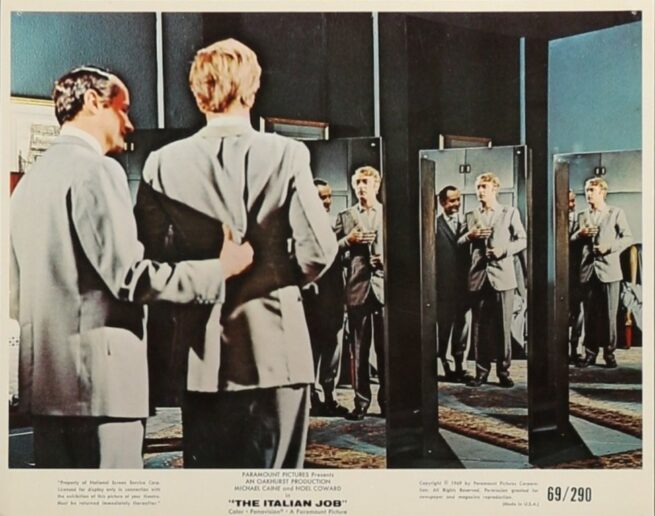 Original vintage US movie Mini Lobby Card for the Michael Caine classic, The Italian Job