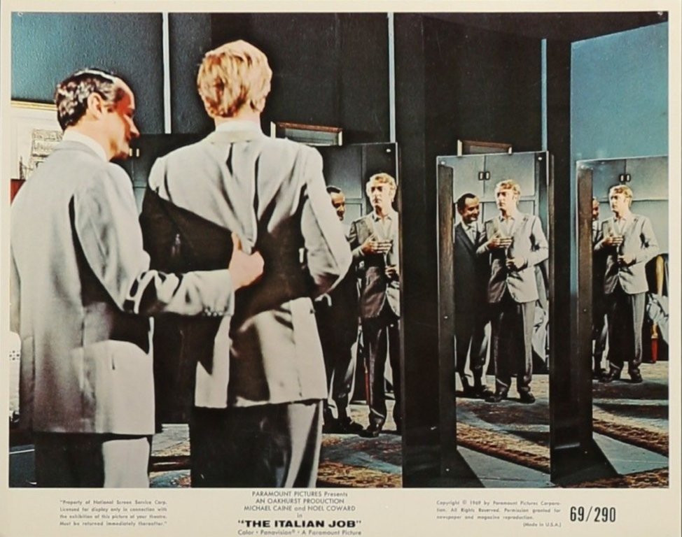 Original vintage US movie Mini Lobby Card for the Michael Caine classic, The Italian Job