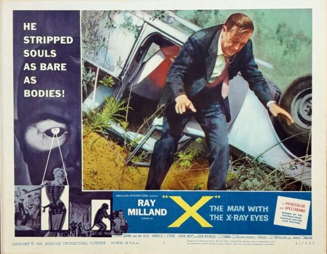 Original vintage cinema lobby card movie poster for The Man with the X-Ray Eyes