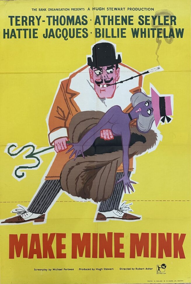 Original cinema movie poster for Terry-Thomas comedy, Make Mine Mink