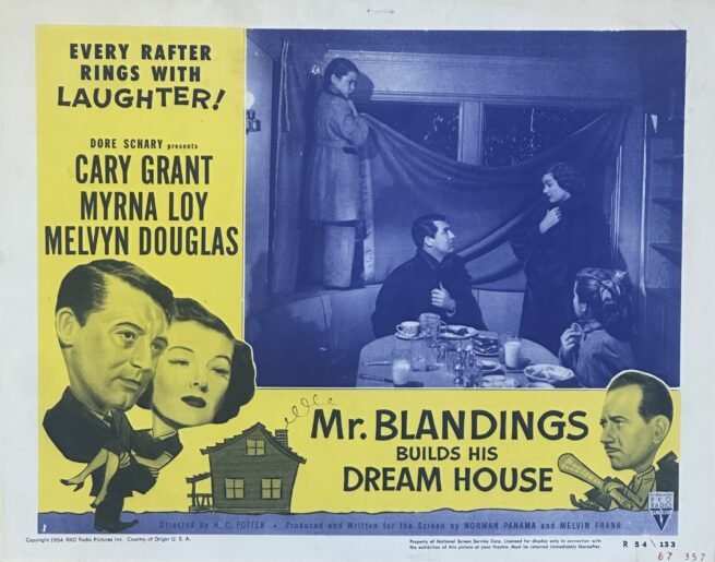 Original vintage cinema lobby card movie poster for Cary Grant comedy, Mr Blandings Builds His Dream House