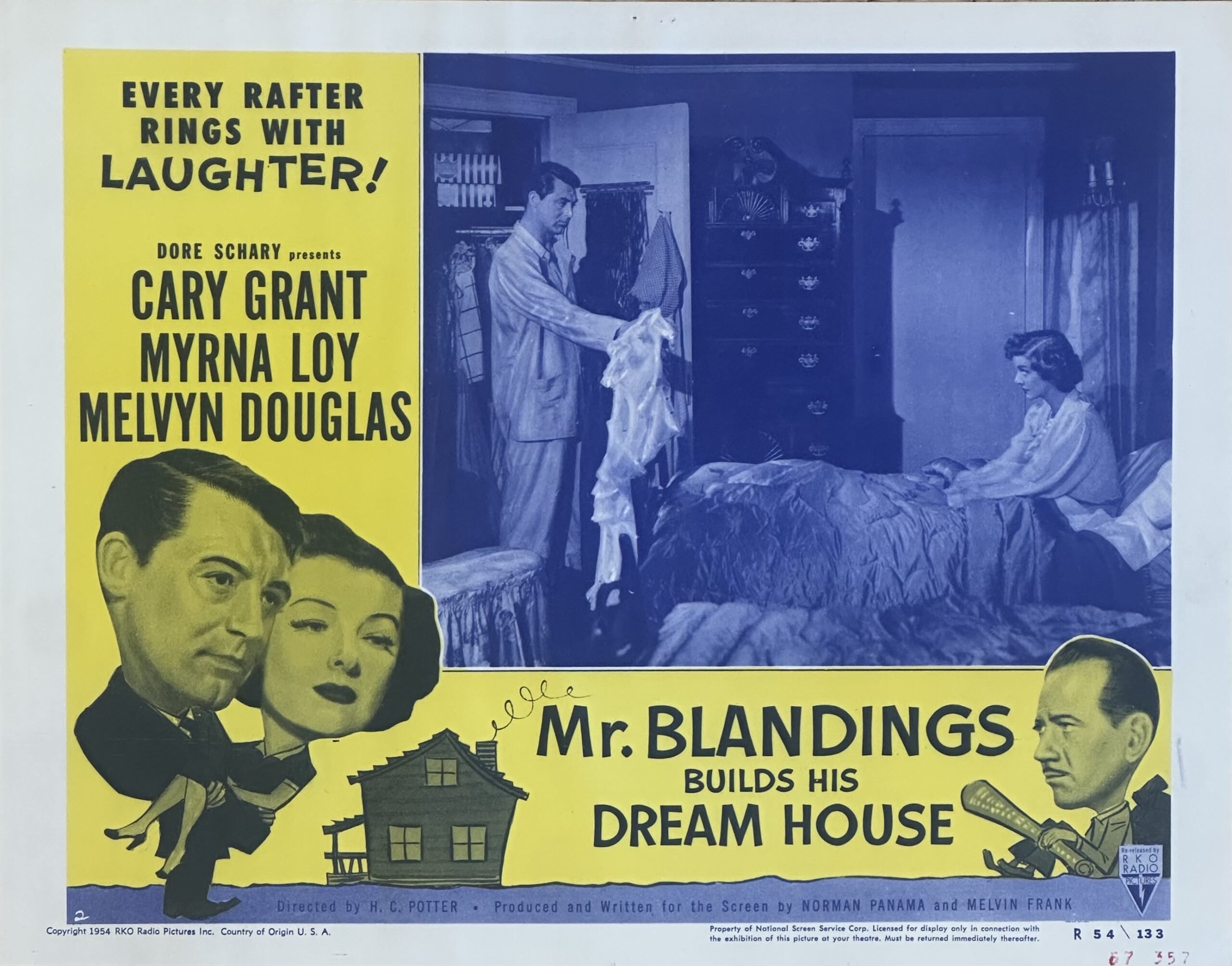 Original vintage cinema lobby card movie poster for Cary Grant comedy, Mr Blandings Builds His Dream House