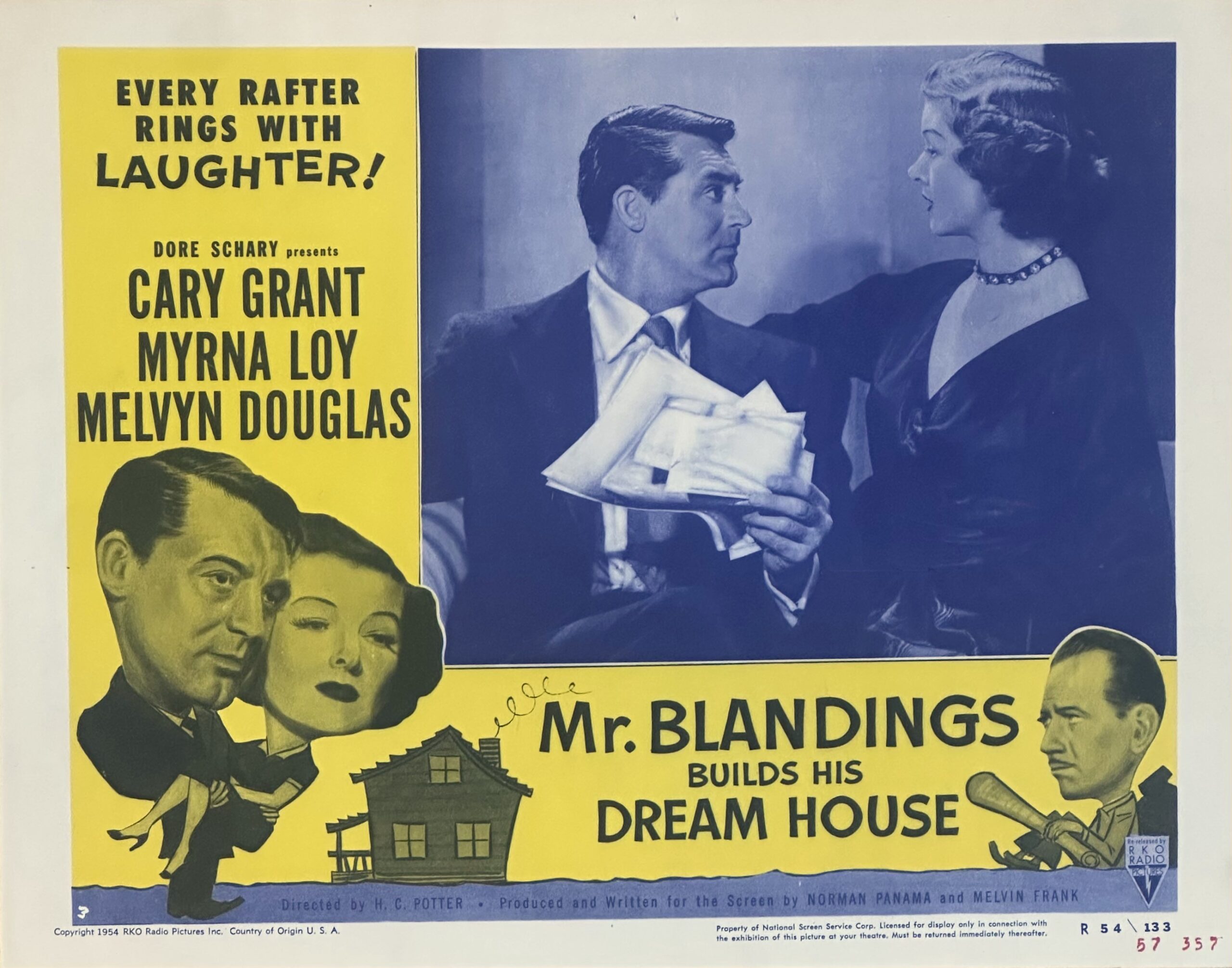Original vintage cinema lobby card movie poster for Cary Grant comedy, Mr Blandings Builds His Dream House