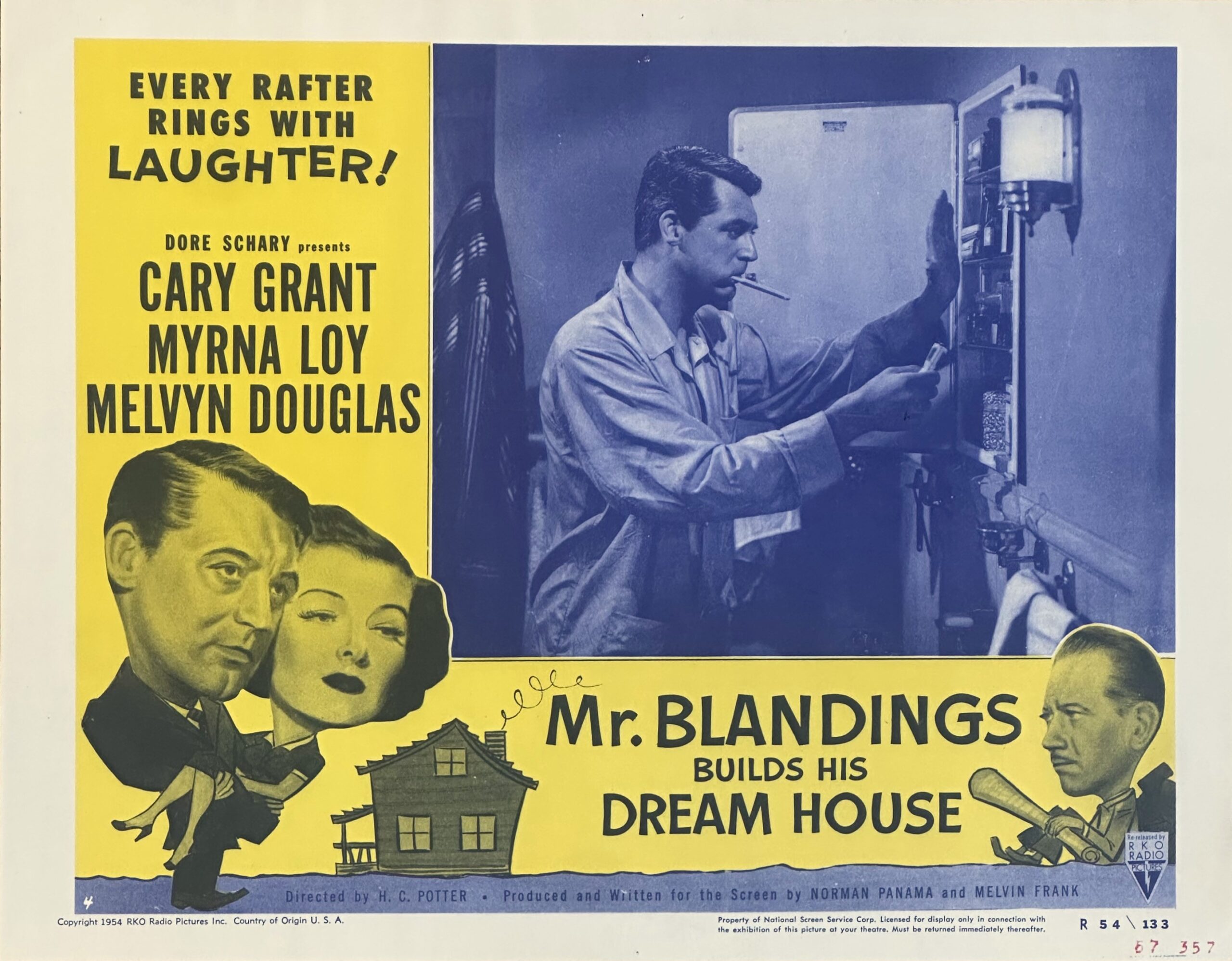 Original vintage cinema lobby card movie poster for Cary Grant comedy, Mr Blandings Builds His Dream House