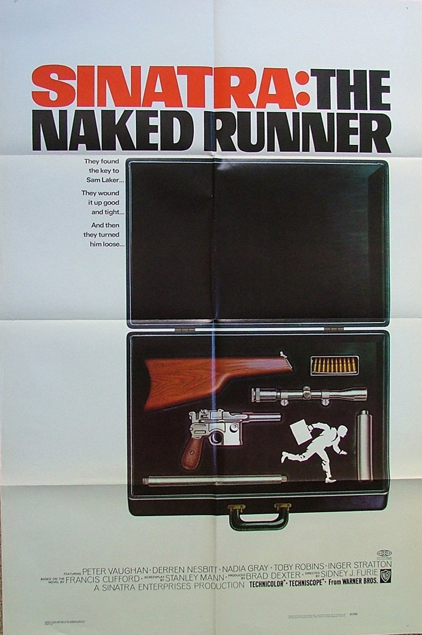 Original vintage US cinema movie poster for Frank Sinatra film The Naked Runner