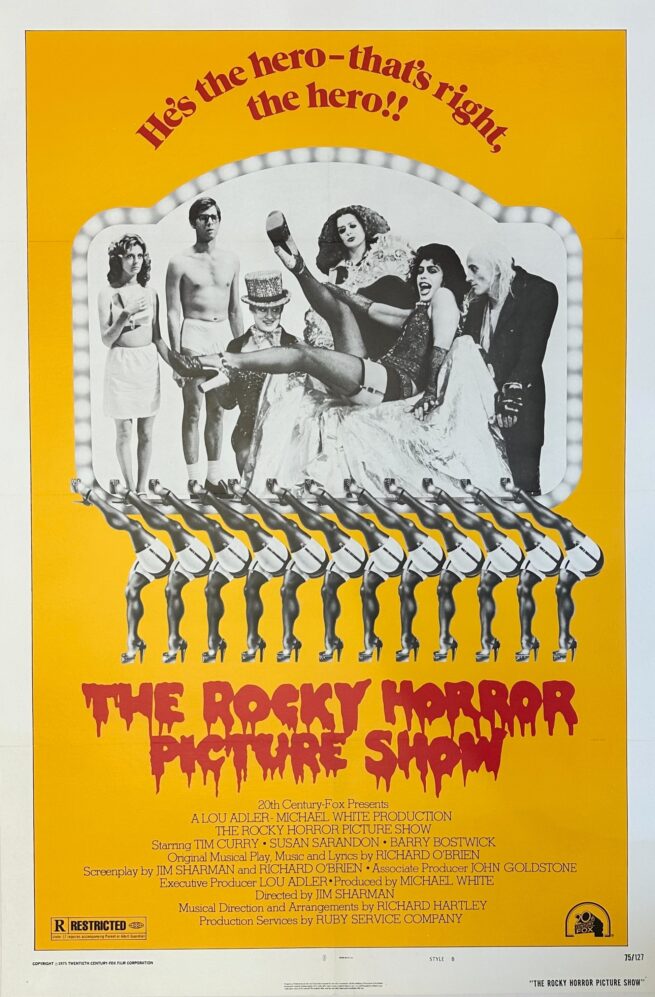 Vintage original US cinema One Sheet poster for The Rocky Horror Picture Show.