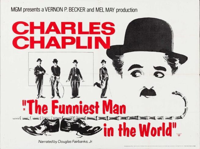 Original vintage cinema movie poster for The Funniest Man in the World starring Charlie Chaplin