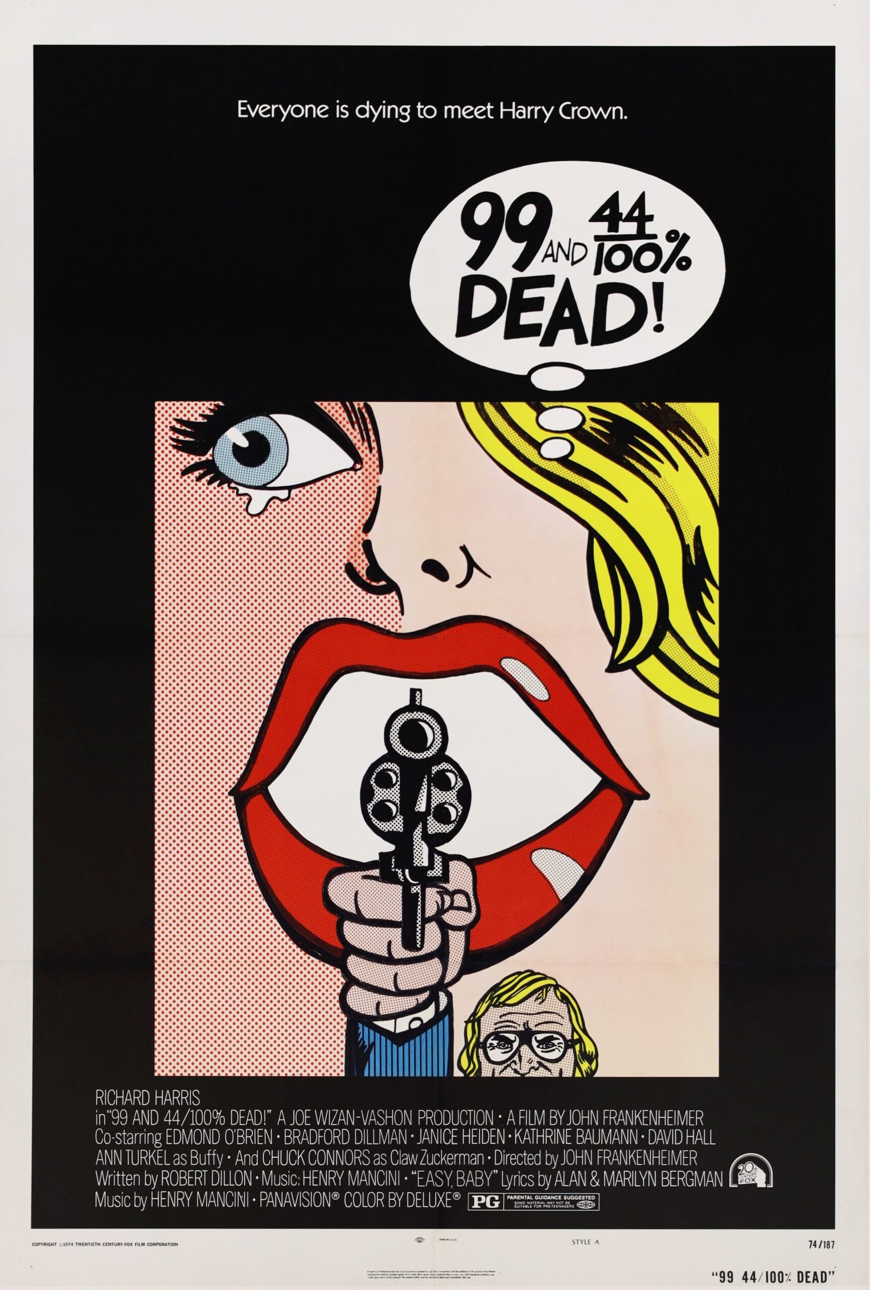 Original vintage cinema movie poster for 99 and 44-1oo Per Cent Dead